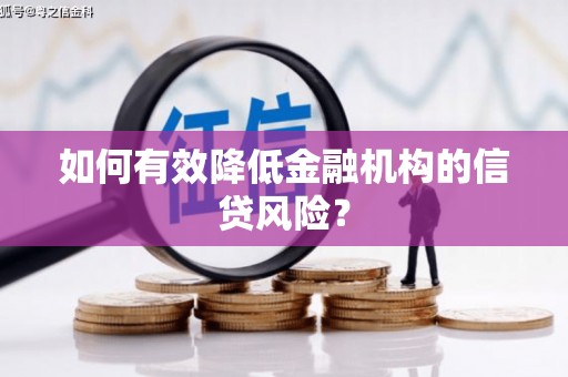 勐腊如何有效降低金融机构的信贷风险？