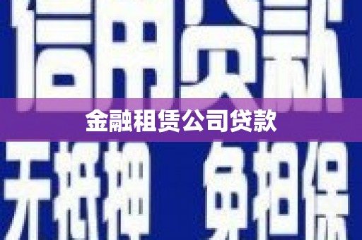 勐腊金融租赁公司贷款