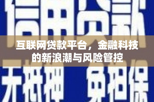 勐腊互联网贷款平台，金融科技的新浪潮与风险管控