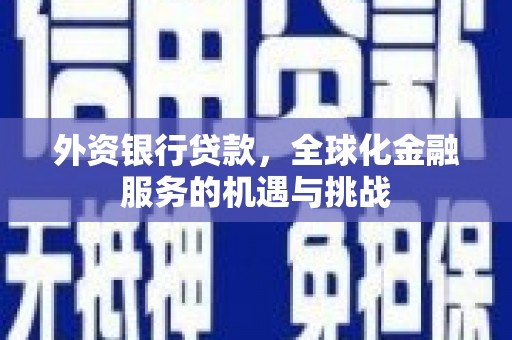 勐腊外资银行贷款，全球化金融服务的机遇与挑战