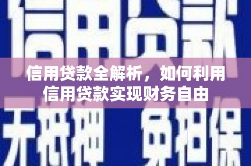 勐腊信用贷款全解析，如何利用信用贷款实现财务自由